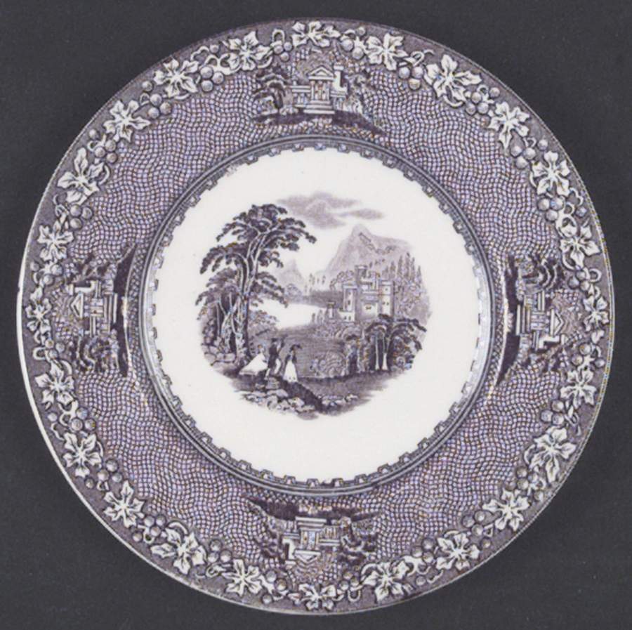 Jenny Lind Lavender (Round) Bread & Butter Plate by Royal Staffordshire-1
