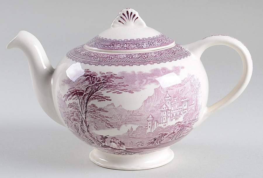Jenny Lind Lavender (Round) Teapot & Lid by Royal Staffordshire-1