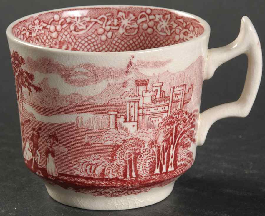 Jenny Lind Pink (Off White Background) Flat Demitasse Cup by Royal Staffordshire-1