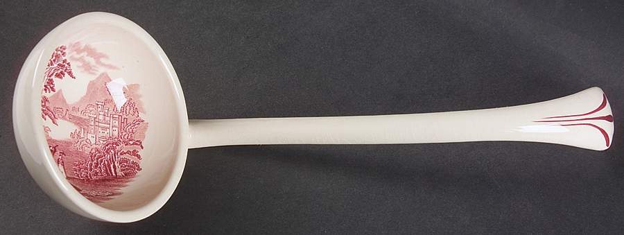 Jenny Lind Pink (Off White Background) Tureen Ladle by Royal Staffordshire-1