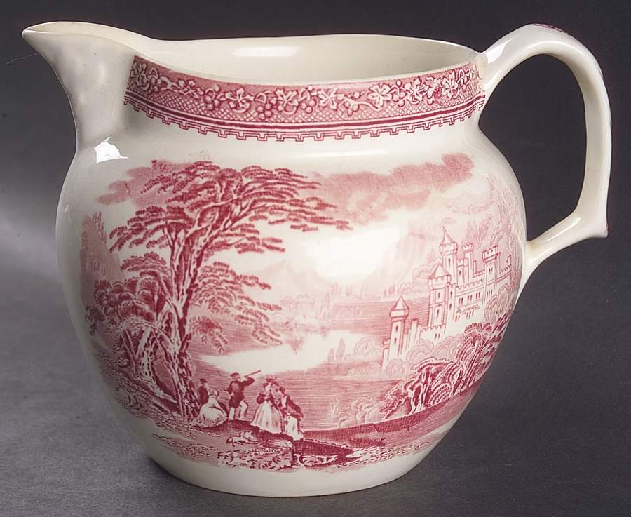 Jenny Lind Pink (Off White Background) 24 Oz Pitcher by Royal Staffordshire-1