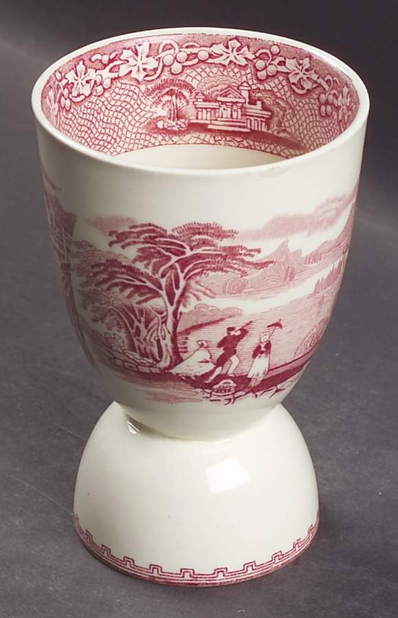 Jenny Lind Pink (Off White Background) Double Egg Cup by Royal Staffordshire-1