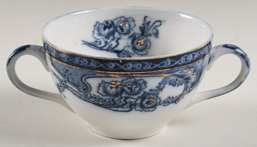 Renown Blue Flat Bouillon Cup by Royal Staffordshire-1