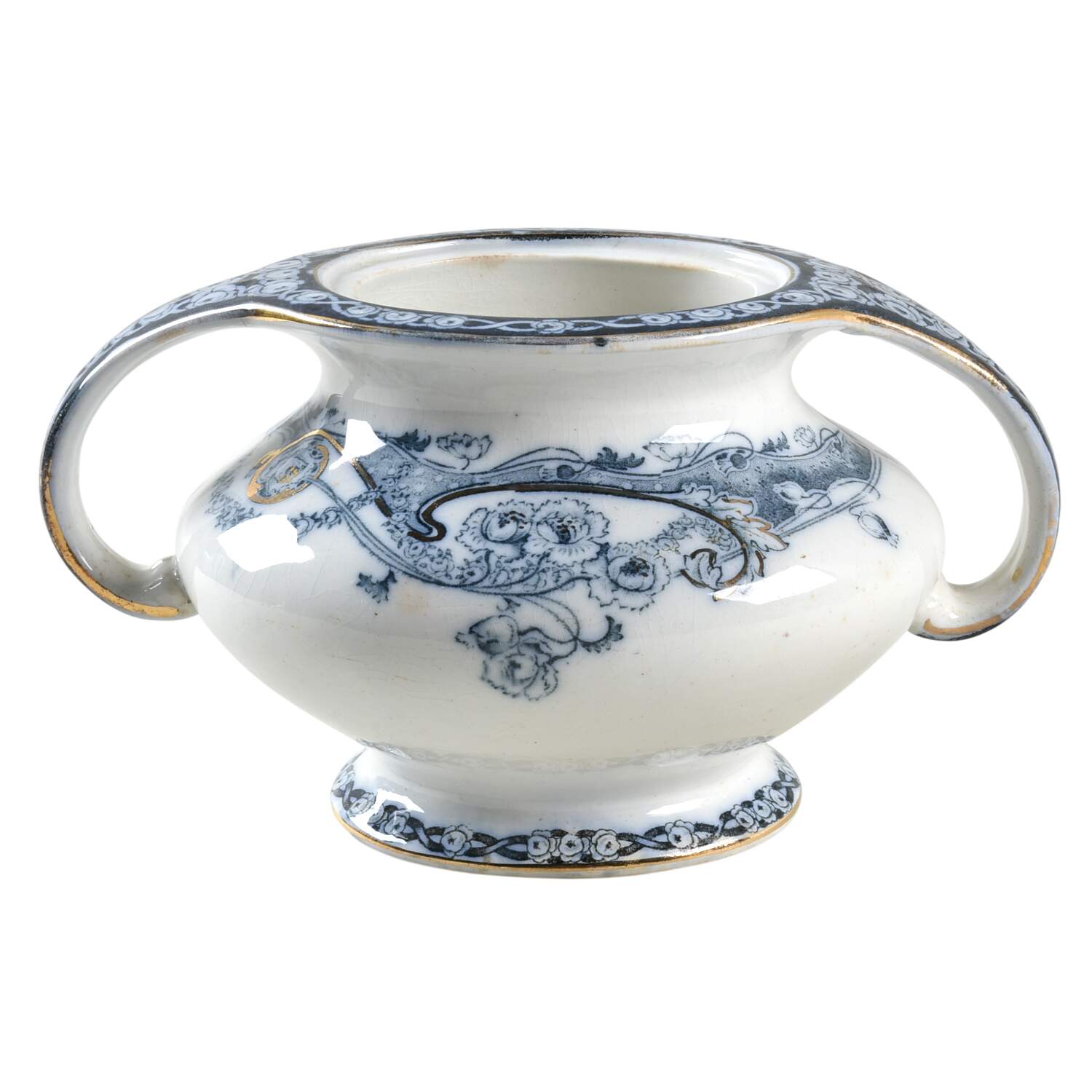 Renown Blue Sugar Bowl No Lid by Royal Staffordshire-1