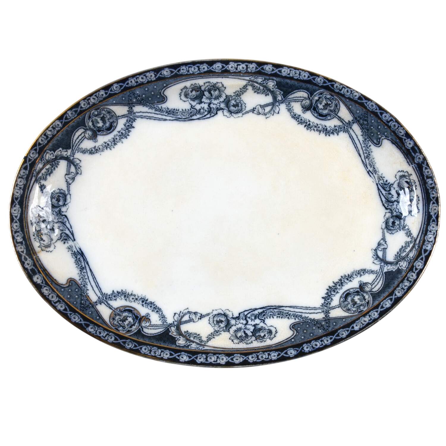 Renown Blue 13" Oval Serving Platter by Royal Staffordshire-1