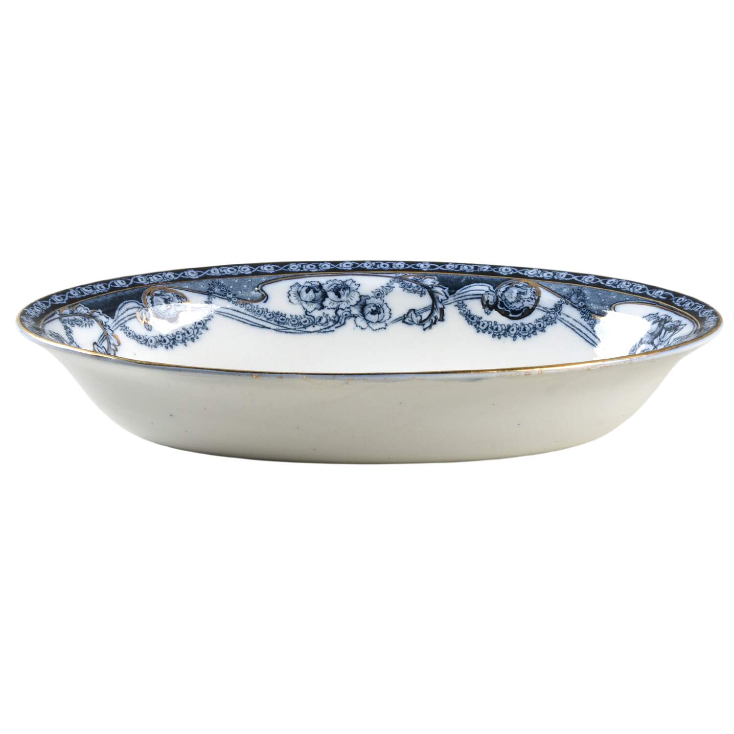 Renown Blue 10" Oval Vegetable Bowl by Royal Staffordshire-1
