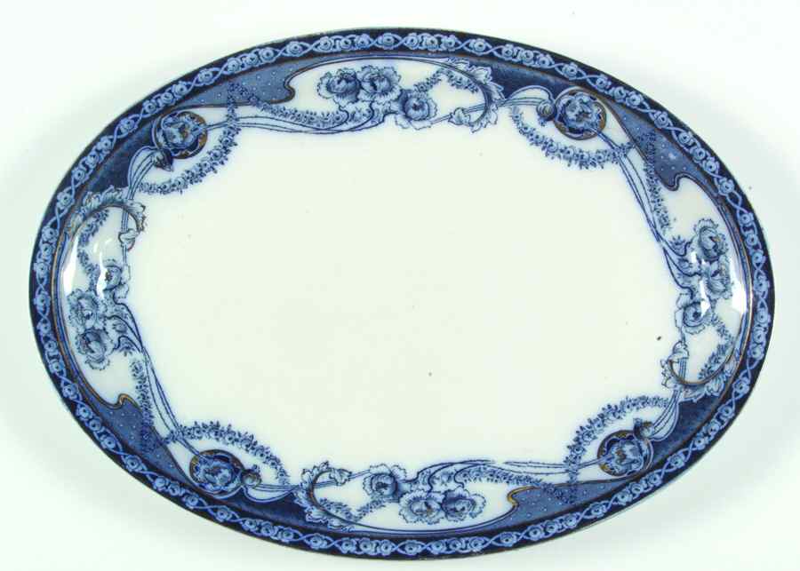 Renown Blue 14" Oval Serving Platter by Royal Staffordshire-1