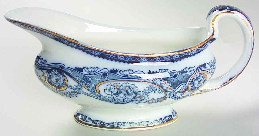 Renown Blue Gravy Boat No Lid by Royal Staffordshire-1