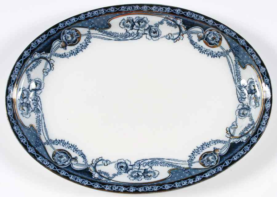Renown Blue 16" Oval Serving Platter by Royal Staffordshire-1