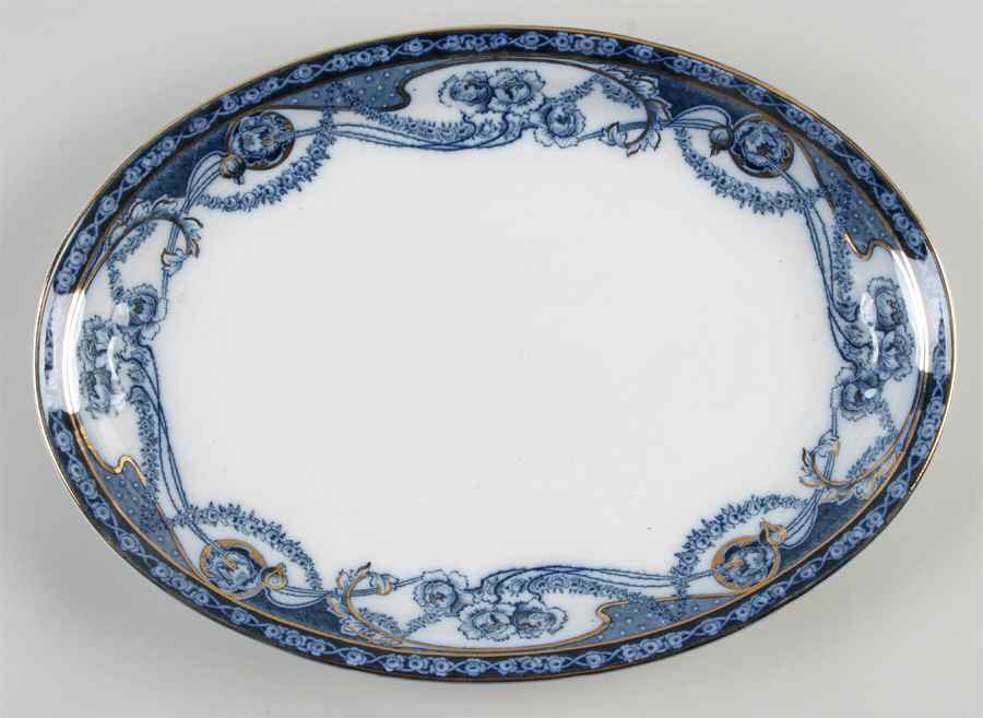 Renown Blue 12" Oval Serving Platter by Royal Staffordshire-1
