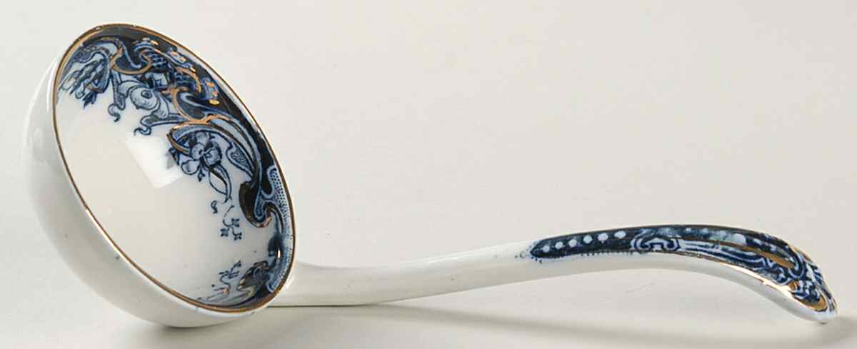 Renown Blue Gravy Ladle Solid Piece by Royal Staffordshire-1