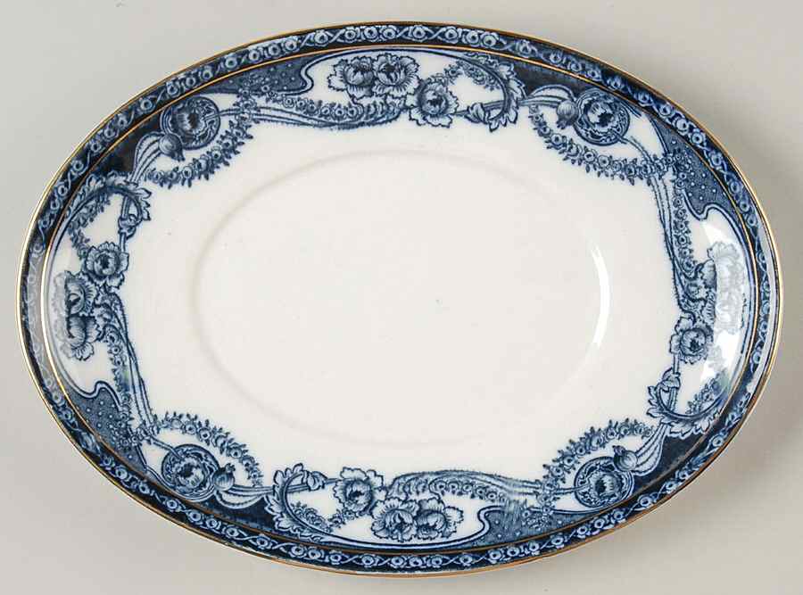Renown Blue Underplate for Gravy Boat & Lid (GR3 & GR4) by Royal Staffordshire-1