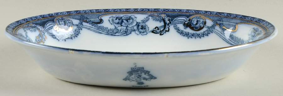 Renown Blue 9" Oval Vegetable Bowl by Royal Staffordshire-1