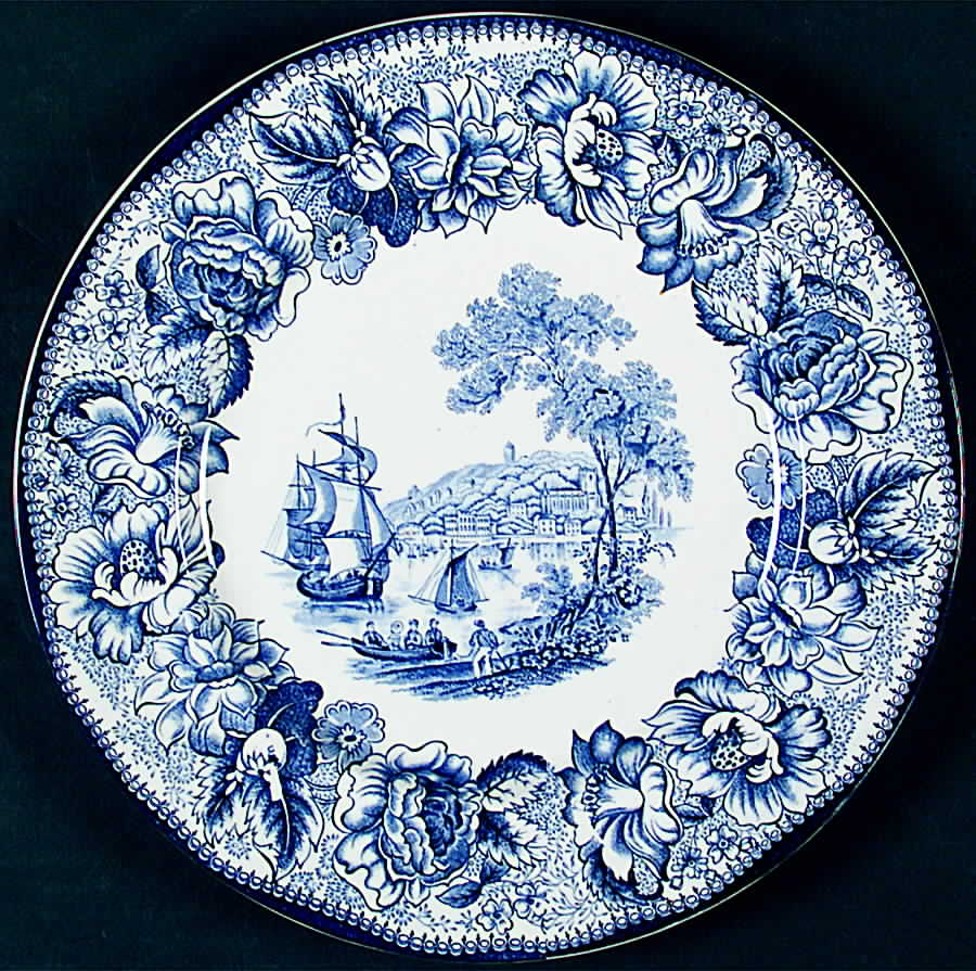 Safe Harbour Blue (White Background) Dinner Plate by Royal Staffordshire-1