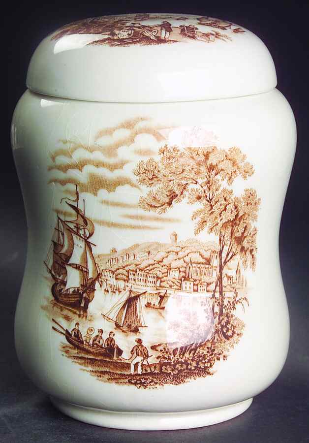 Safe Harbour Brown Medium Canister & Lid by Royal Staffordshire-1