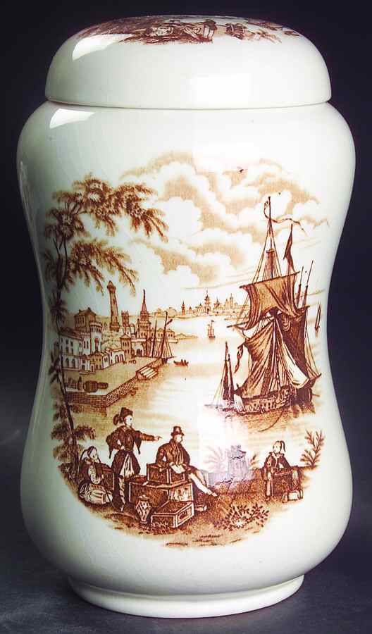 Safe Harbour Brown Extra Large Canister & Lid by Royal Staffordshire-1