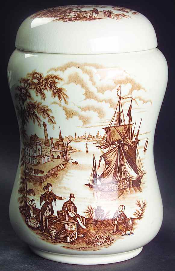 Safe Harbour Brown Large Canister & Lid by Royal Staffordshire-1