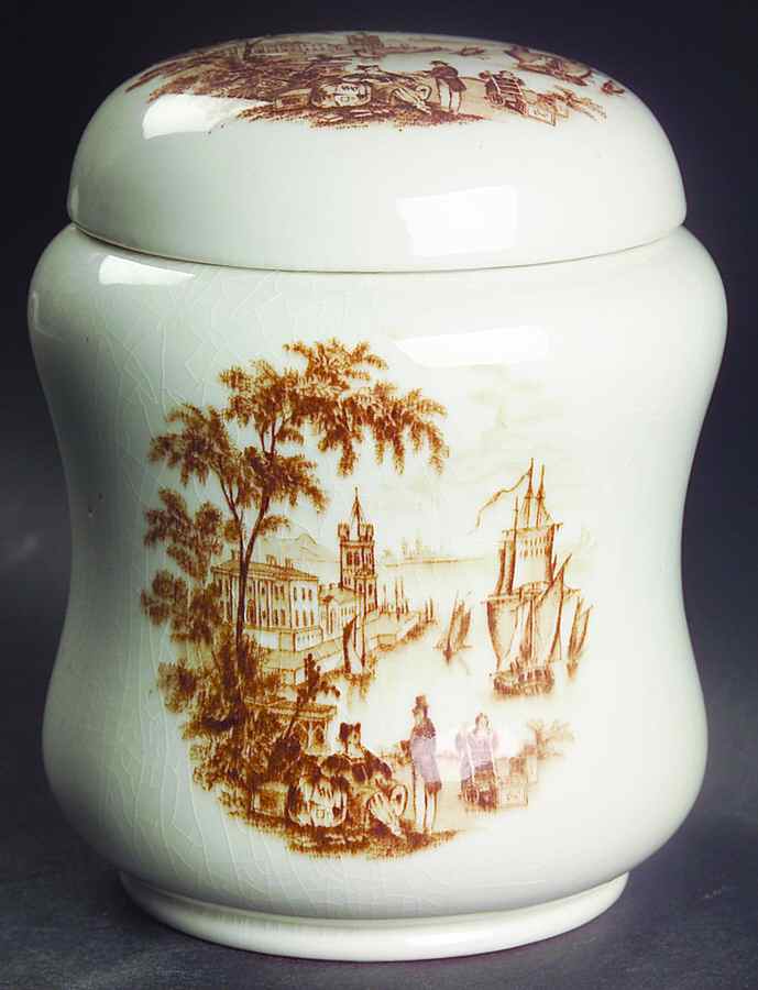Safe Harbour Brown Small Canister & Lid by Royal Staffordshire-1