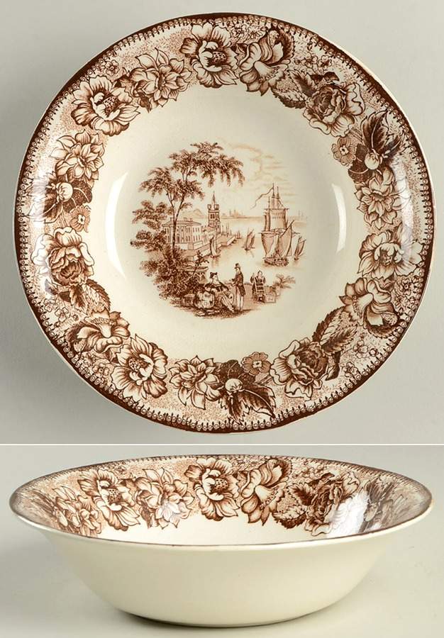Safe Harbour Brown 8" Round Vegetable Bowl by Royal Staffordshire-1