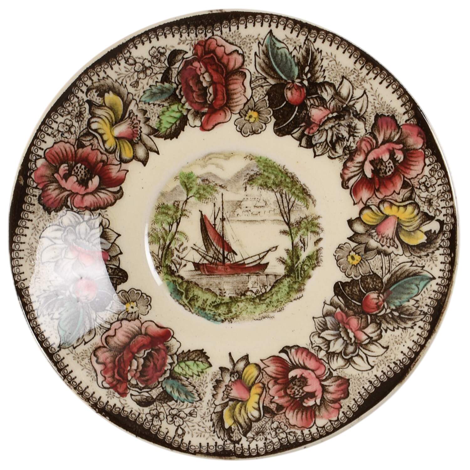 Safe Harbour Brown Multicolor Saucer by Royal Staffordshire-1