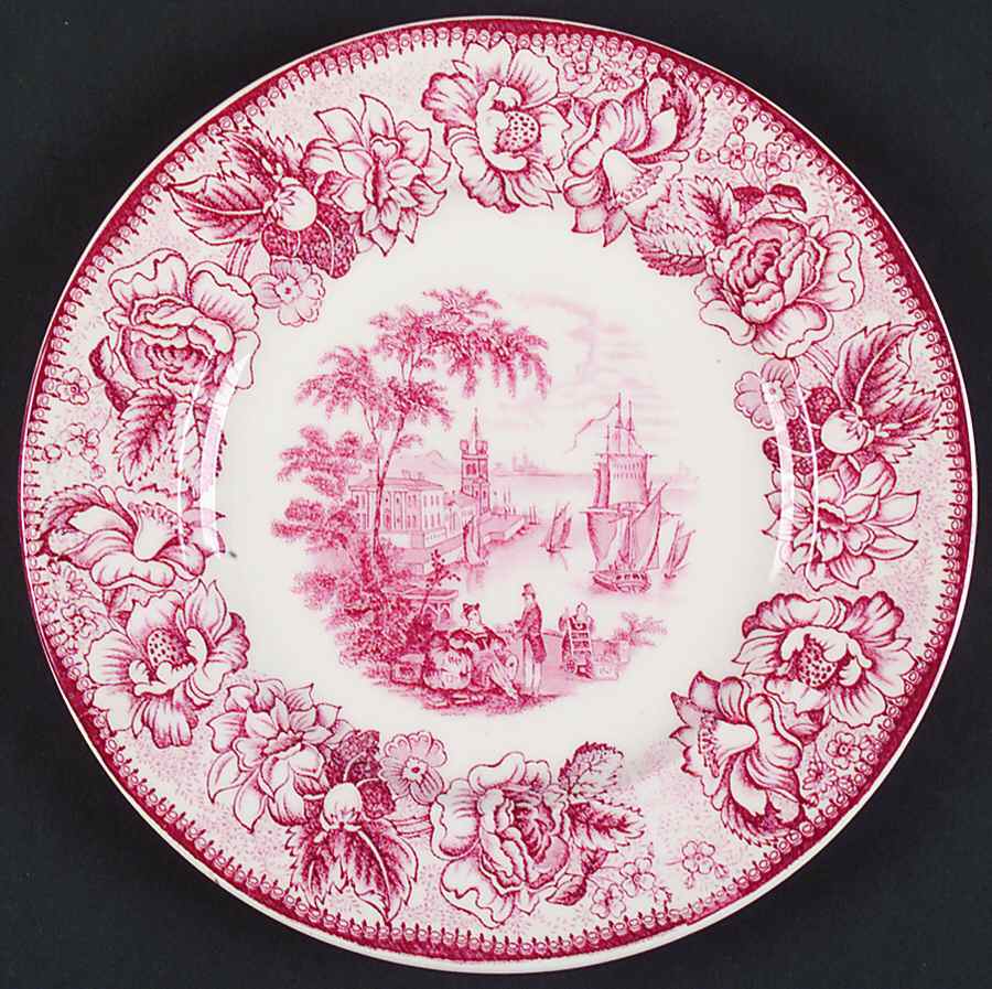 Safe Harbour Red Salad Plate by Royal Staffordshire-1
