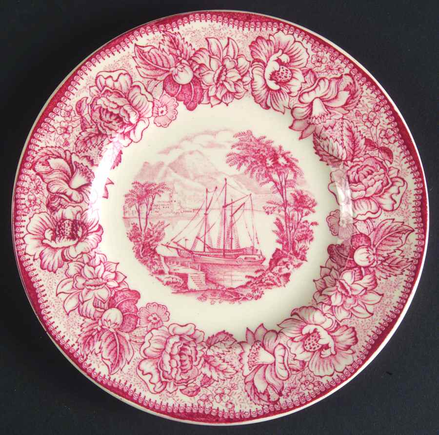 Safe Harbour Red Bread & Butter Plate by Royal Staffordshire-1