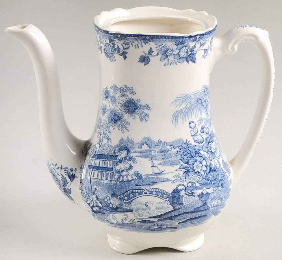 Tonquin Blue Coffee Pot No Lid by Royal Staffordshire-1