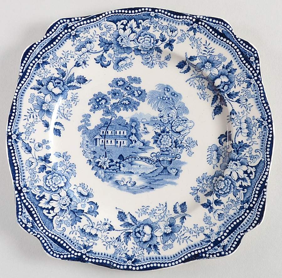Tonquin Blue Square Salad Plate by Royal Staffordshire-1
