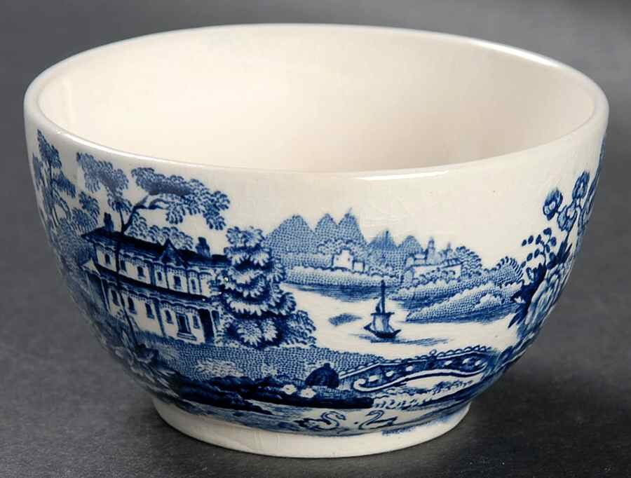 Tonquin Blue Mini Open Sugar Bowl by Royal Staffordshire-1