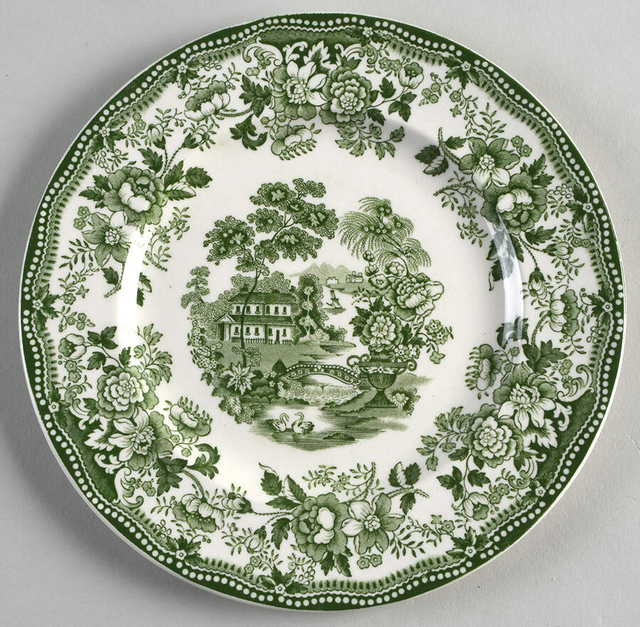 Tonquin Green Salad Plate by Royal Staffordshire-1