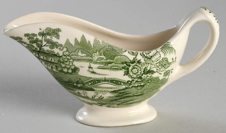 Tonquin Green Individual Gravy Boat by Royal Staffordshire-1