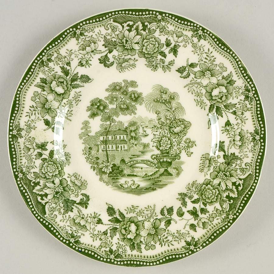 Tonquin Green Bread & Butter Plate by Royal Staffordshire-1