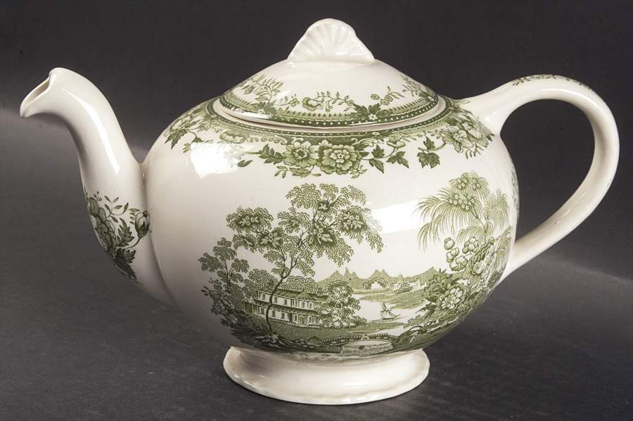 Tonquin Green Teapot & Lid by Royal Staffordshire-1
