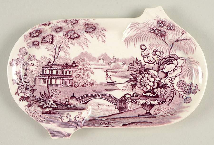 Tonquin Plum Tray for Mini Creamer & Sugar with Lid by Royal Staffordshire-1