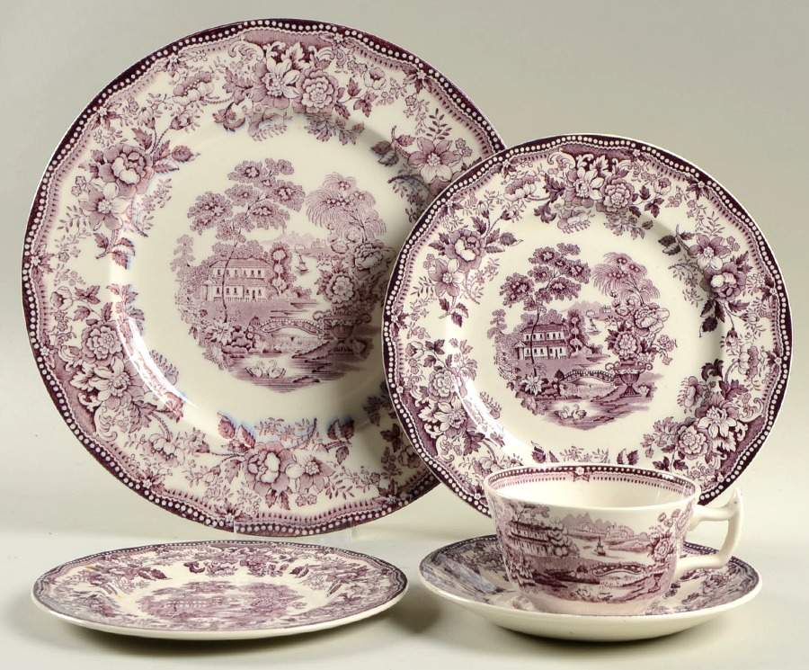 Tonquin Plum 5 Piece Place Setting by Royal Staffordshire-1