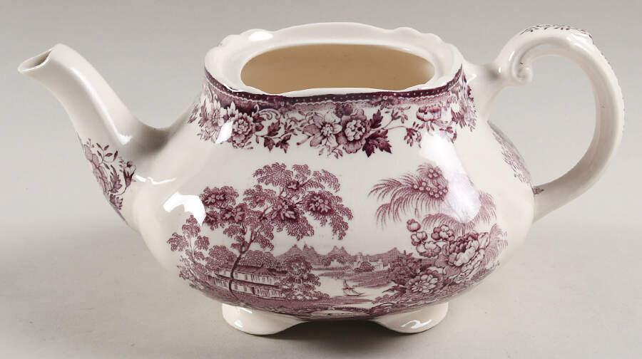 Tonquin Plum Teapot No Lid by Royal Staffordshire-1