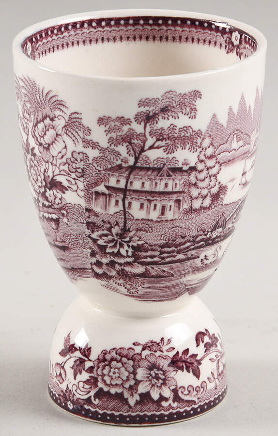 Tonquin Plum Double Egg Cup by Royal Staffordshire-1