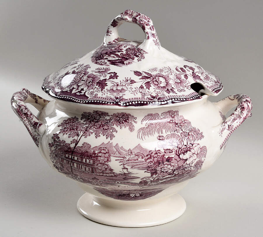 Tonquin Plum Small Tureen & Lid by Royal Staffordshire-1