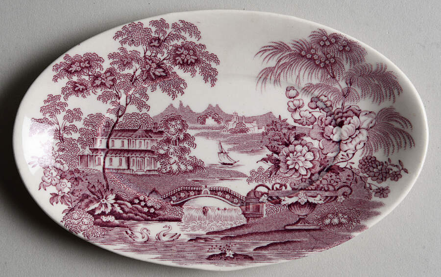 Tonquin Plum Individual Gravy Boat Underplate by Royal Staffordshire-1