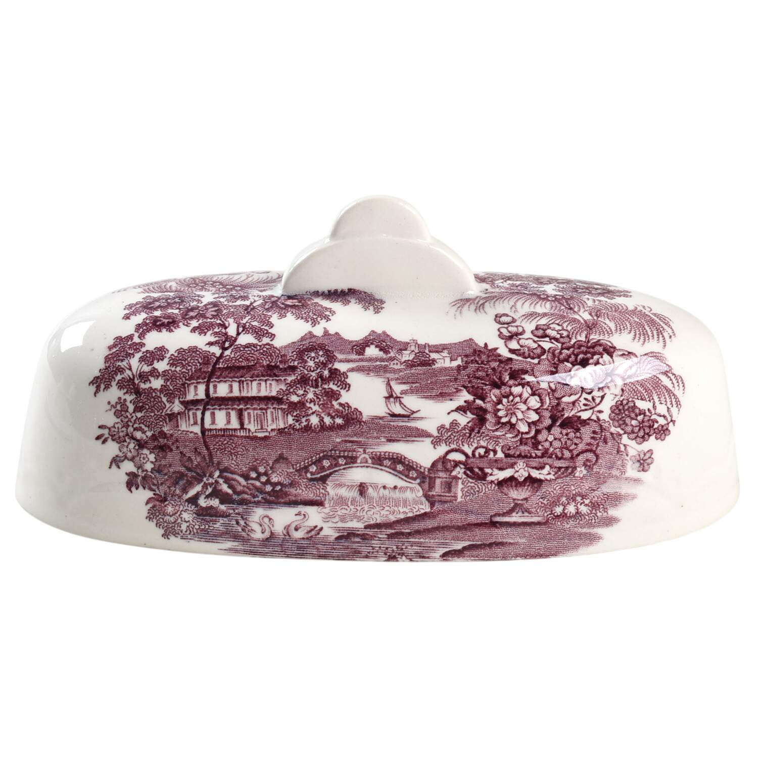Tonquin Plum Lid for 1/4 Lb Butter by Royal Staffordshire-1
