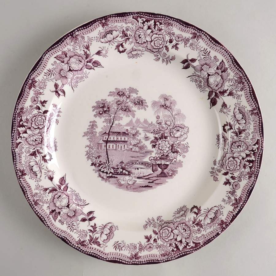 Tonquin Plum 12" Chop Plate (Round Platter) by Royal Staffordshire-1