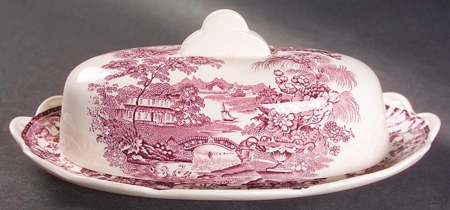 Tonquin Plum 1/4 Lb Covered Butter by Royal Staffordshire-1