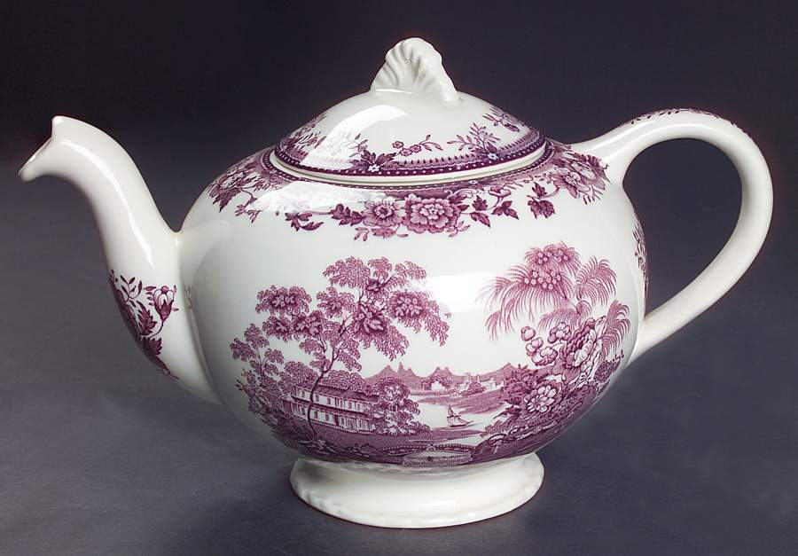 Tonquin Plum Teapot & Lid by Royal Staffordshire-1