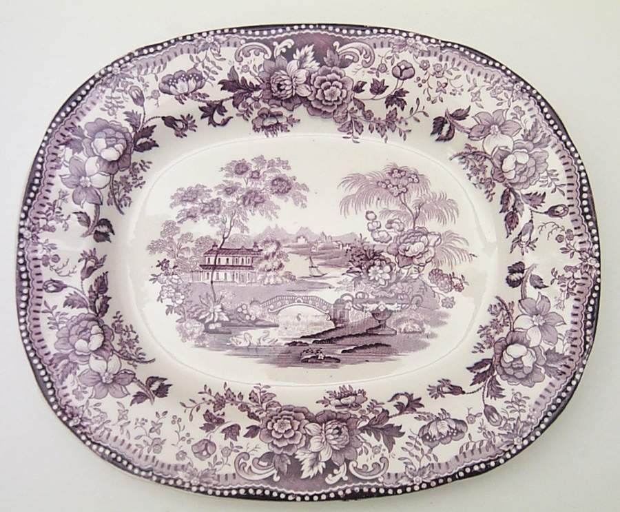 Tonquin Plum 11" Oval Serving Platter by Royal Staffordshire-1