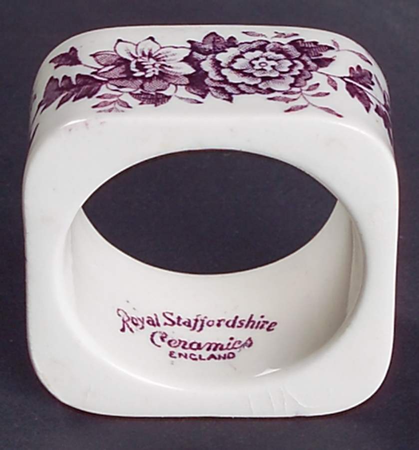 Tonquin Plum Napkin Ring by Royal Staffordshire-1