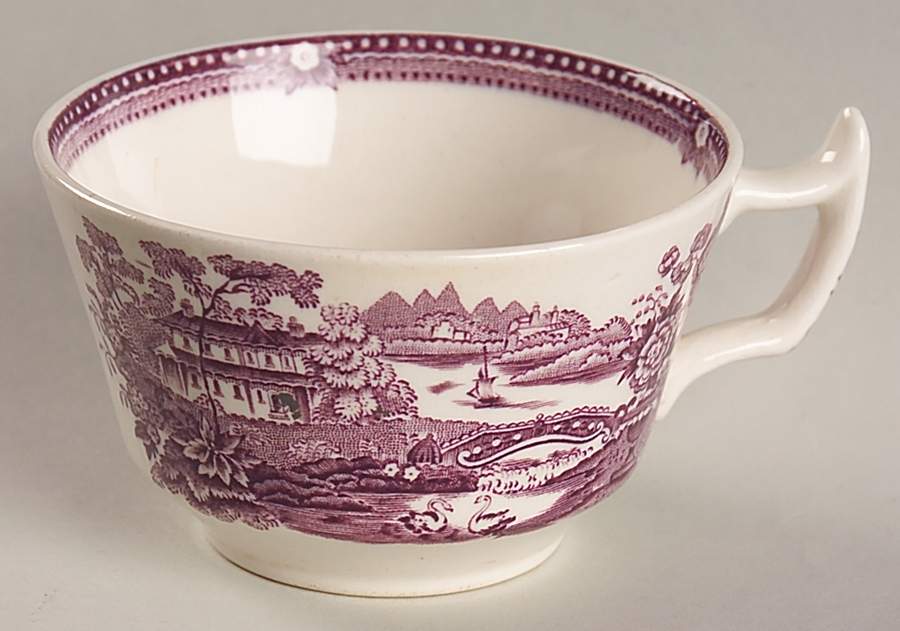 Tonquin Plum Flat Cup by Royal Staffordshire-1