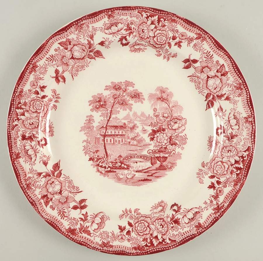 Tonquin Red Pink 12" Chop Plate (Round Platter) by Royal Staffordshire-1