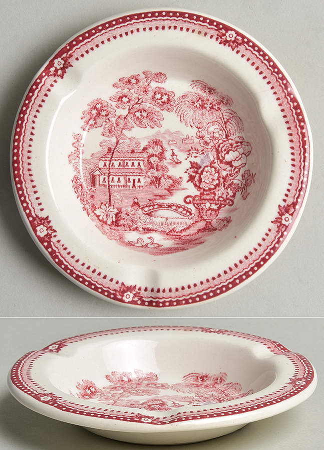 Tonquin Red Pink Round Ashtray by Royal Staffordshire-1