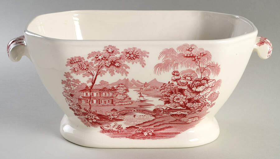 Tonquin Red Pink Oval Tureen No Lid by Royal Staffordshire-1