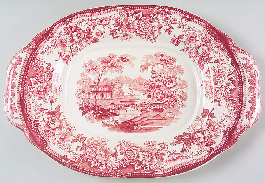 Tonquin Red Pink Underplate for Tureen by Royal Staffordshire-1
